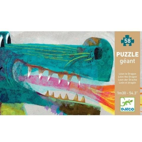 Djeco Dev Puzzle 58 Parça / Leon The Dragon