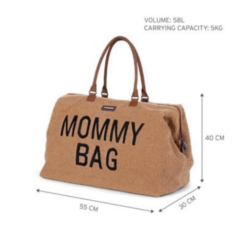 Childhome - Mommy Bag - Anne-Bebek Bakım Çantası - Teddy - Kahve