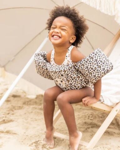 Swim Essentials - Beige Safari Puddle Jumper Kolluklu Yüzme Yeleği 2-6 Yaş