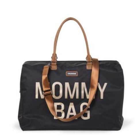 Childhome - Mommy Bag - Anne-Bebek Bakım Çantası – Siyah - Gold