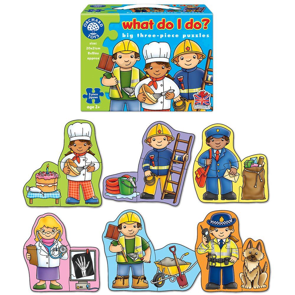 Orchard Meslekler Yapbozu (What Do I Do?) 3 Parçalı Puzzle 2+Yaş