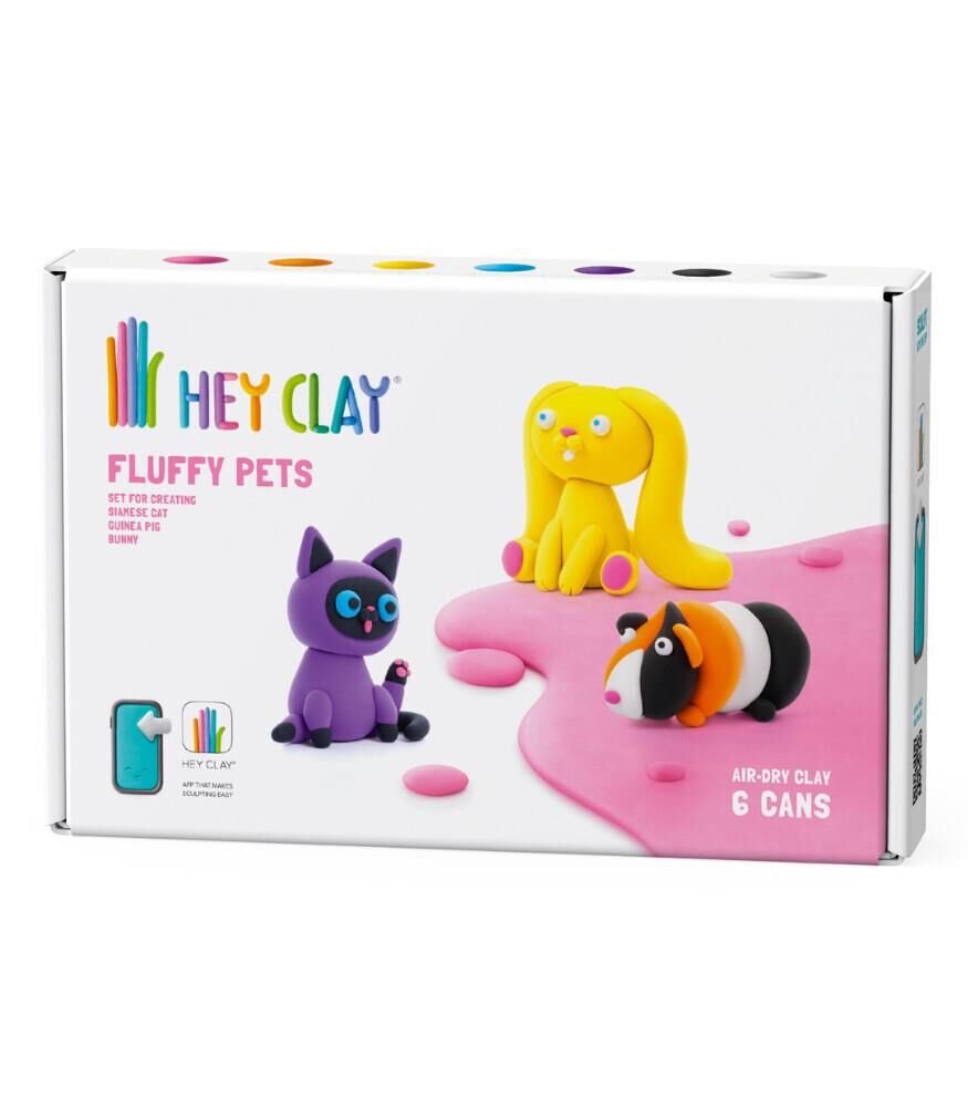 Hey Clay Yaratıcı Kil Seti - Bunny, Siamese Cat, Guinea Pig