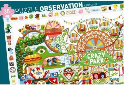 Djeco Puzzle Observation Crazy Park - 35 Parçalı Yapboz