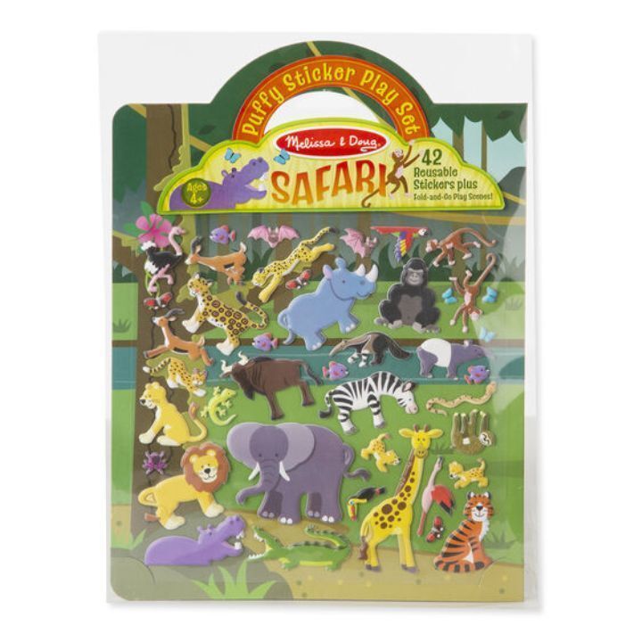 Melissa&Doug Kabartmalı Puffy Çıkartma Kitabı - Safari