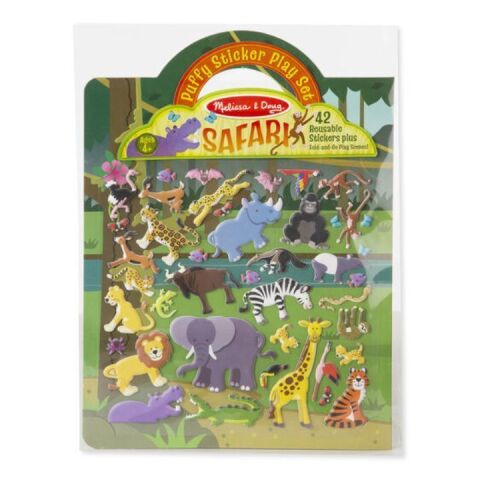 Melissa&Doug Kabartmalı Puffy Çıkartma Kitabı - Safari