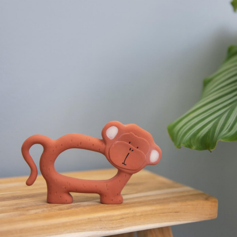 Trixie - Natural Rubber Grasping Toy - Bebek Kavrama Oyuncağı - Mr. Monkey