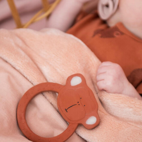 Trixie - Natural Rubber Round Teether - Bebek Diş Kaşıyıcı - Mr. Monkey