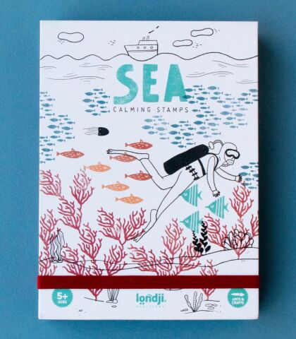 Londji Ahşap Baskı Tasarım Set - Calm Stamps Sea