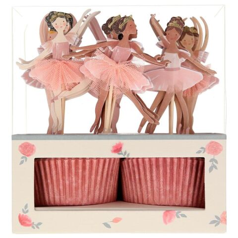 Meri Meri - Ballerina Cupcake Kit - Balerin Cupcake Seti - 24'Lü