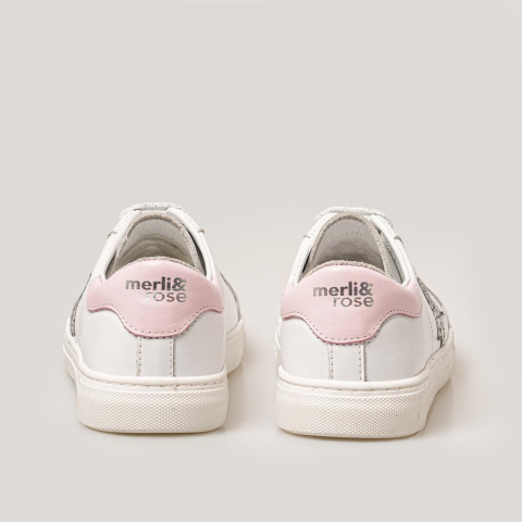 Merli&Rose Star Kadın Sneaker | Beyaz-Pembe-Silver