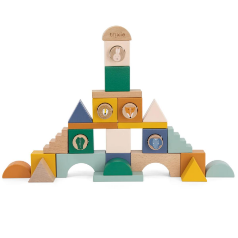 Trixie - Wooden Block City - 31 Parça Ahşap Blok Şehir