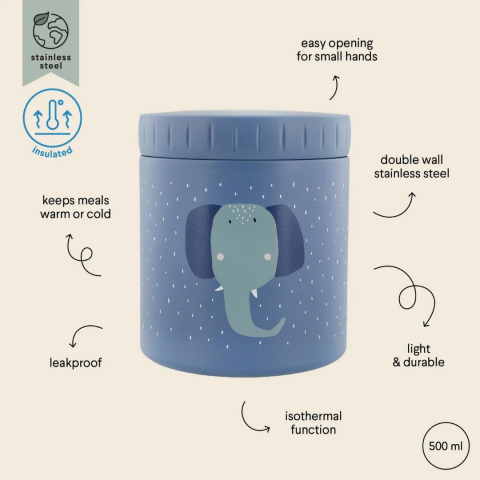 Trixie Insulated Lunch Pot 500 ML - Termal Öğle Yemeği Kabı - Mrs . Elephant