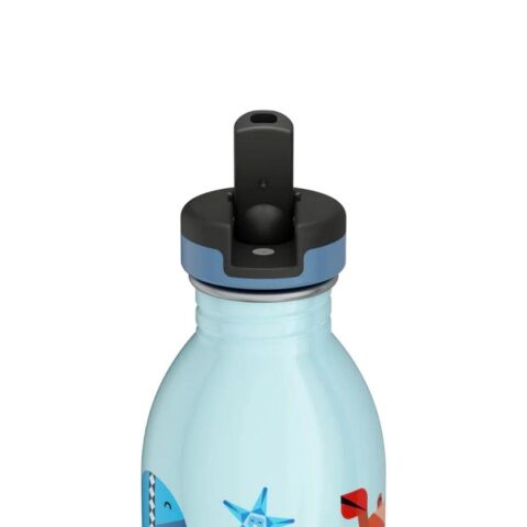 24Bottles - Kids Bottle Sea Friends Pipetli Paslanmaz Çelik Çocuk Su Matarası 500 ml