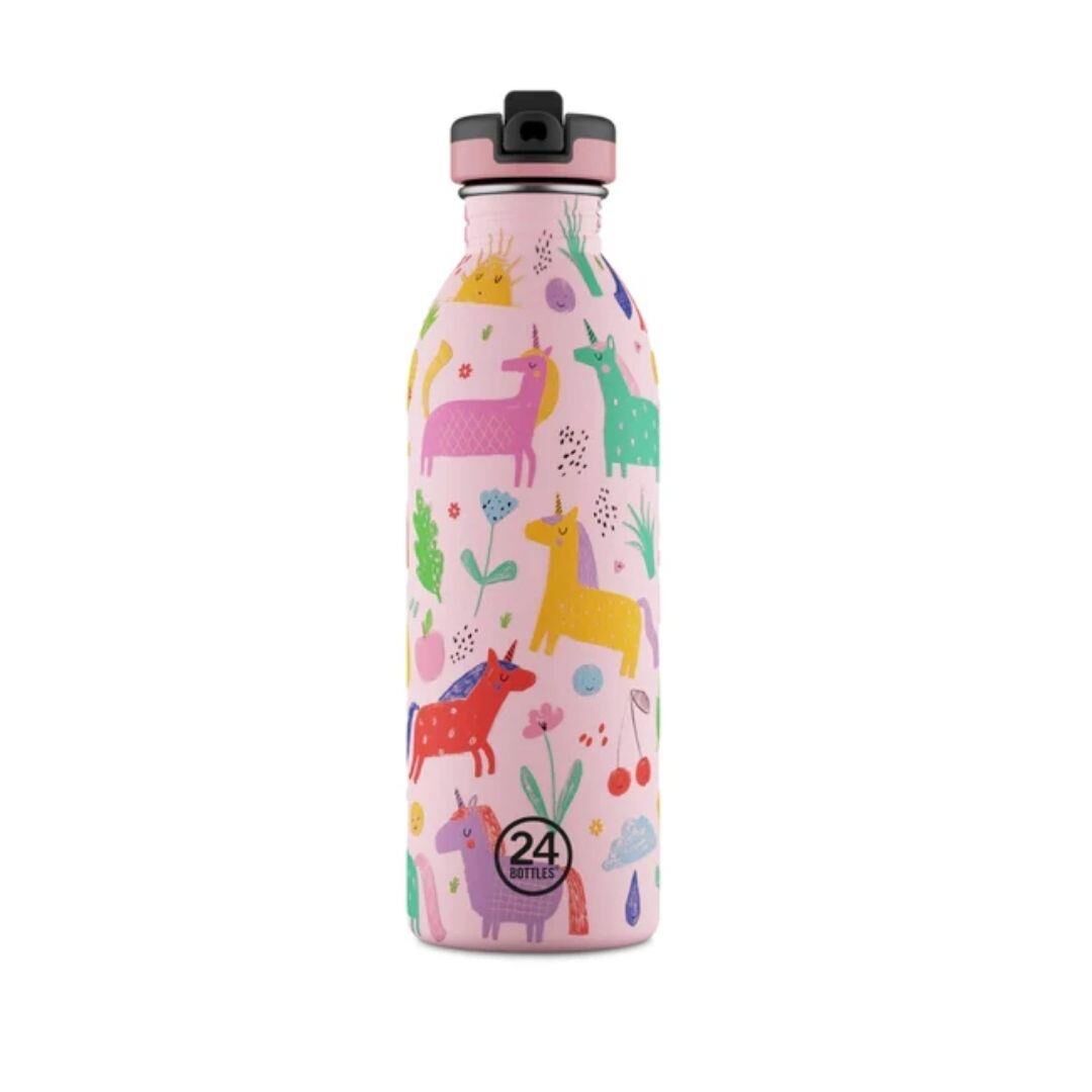 24Bottles - Kids Bottle Magic Friends Pipetli Paslanmaz Çelik Çocuk Su Matarası 500 ml