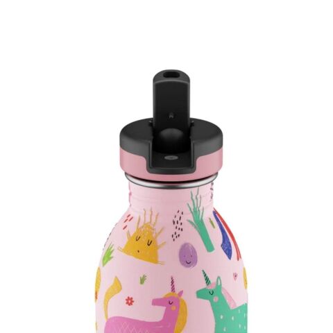 24Bottles - Kids Bottle Magic Friends Pipetli Paslanmaz Çelik Çocuk Su Matarası 500 ml