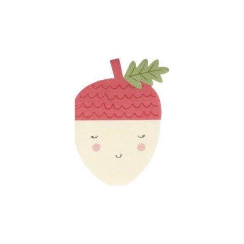 Meri Meri - Acorn Napkins - Meşe Palamudu Peçete - 20'Li