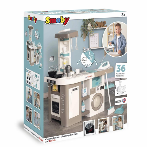Smoby Tefal Stüdyo Çamaşır Makineli Mutfak Seti