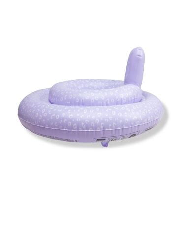 Swim Essentials Lila Leopard Bebek Sırt Destekli Yüzme Simidi 0-1 Yaş