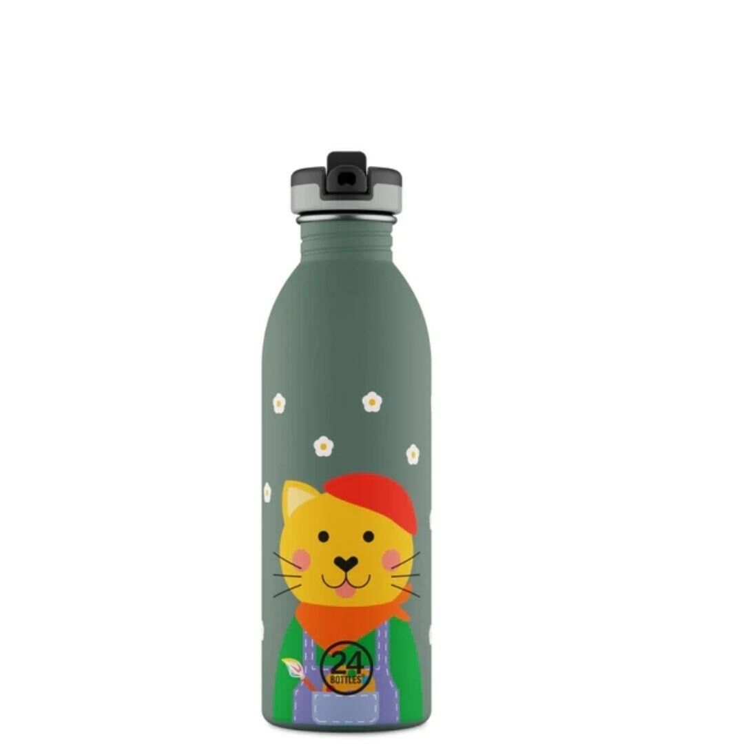 24Bottles - Kids Bottle Smart Cat Paslanmaz Çelik Çocuk Su Matarası 500 ml
