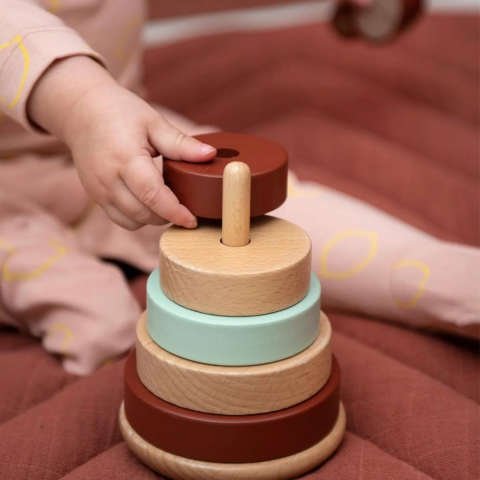 Trixie - Wooden Stacking Toy - Ahşap Dizme Oyuncağı - Mr. Monkey