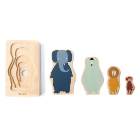 Trixie - Wooden Layer Animal Puzzle - Ahşap Katmanlı Puzzle