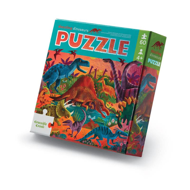 Crocodile Creek Puzzle - 60 Parça - Dinozorlar