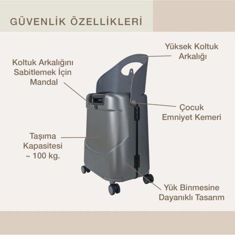 MiaMily Carry On Kabin Boy Valiz - Charcoal Grey