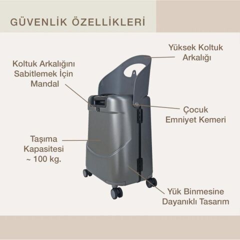 MiaMily Carry On Kabin Boy Valiz - Charcoal Grey