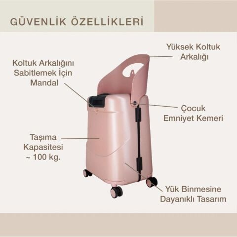 MiaMily Carry On Kabin Boy Valiz - Dusty Pink