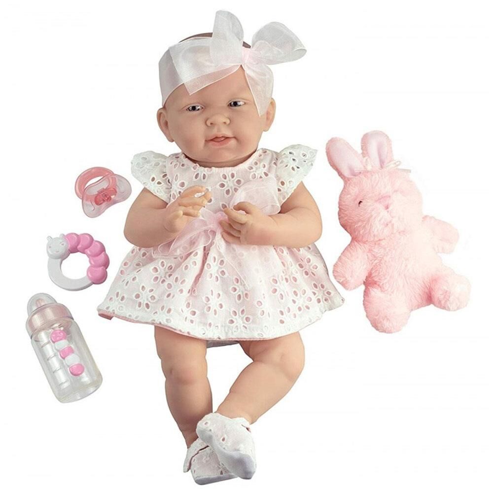 Berenguer Gerçekçi Yenidoğan Oyuncak Kız Bebek 38 cm ve Pembe Tavşan
