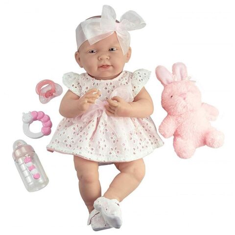 Berenguer Gerçekçi Yenidoğan Oyuncak Kız Bebek 38 cm ve Pembe Tavşan