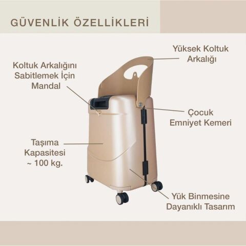 MiaMily Carry On Kabin Boy Valiz - Champagne Gold