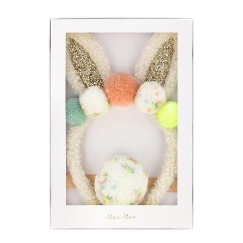Meri Meri - Pompom Bunny Ear Dress-Up - Ponponlu Tavşan Kulağı Kiti