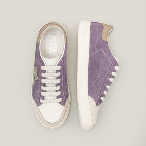 Merli&Rose Star Kadın Sneaker | Lila-Gri-Silver