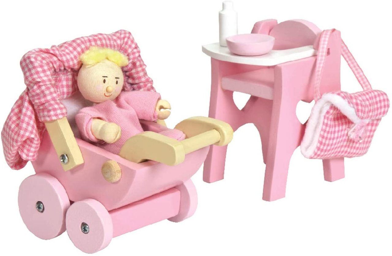 Le Toy Van Wooden Doll Nursery Set - Ahşap Bebek Odası Seti