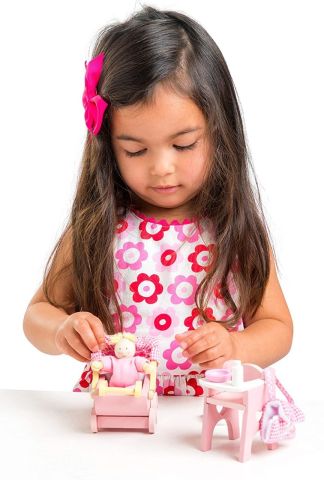 Le Toy Van Wooden Doll Nursery Set - Ahşap Bebek Odası Seti