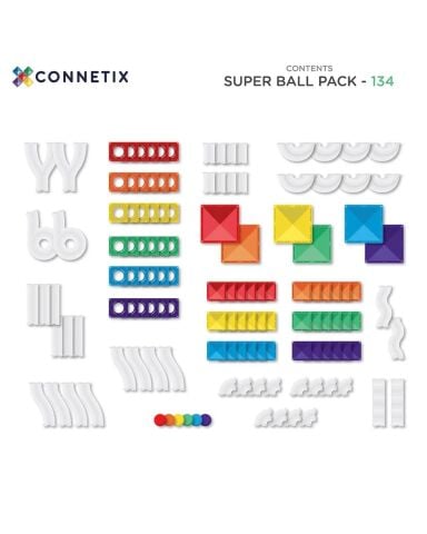 Connetix Super Ball Run Pack Manyetik Bloklar - 134 Parça