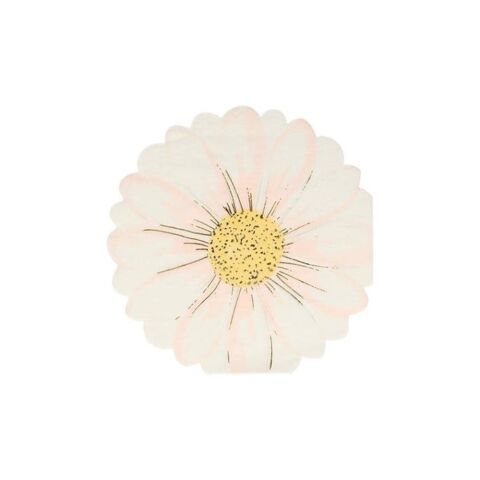 Meri Meri - Wild Daisy Napkins - Yabani Papatya Peçeteler - 16'Lı