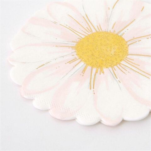 Meri Meri - Wild Daisy Napkins - Yabani Papatya Peçeteler - 16'Lı
