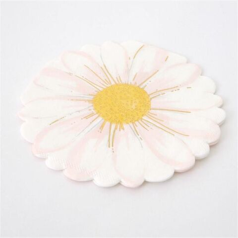 Meri Meri - Wild Daisy Napkins - Yabani Papatya Peçeteler - 16'Lı