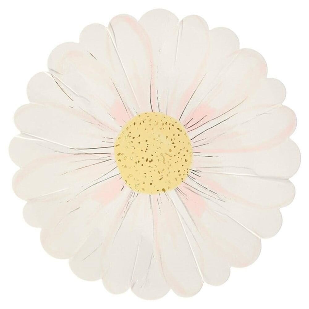 Meri Meri - Wild Daisy Plates - Yabani Papatya Tabaklar - 8'Li