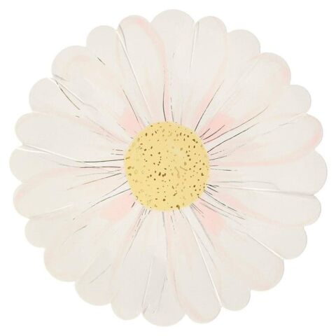 Meri Meri - Wild Daisy Plates - Yabani Papatya Tabaklar - 8'Li