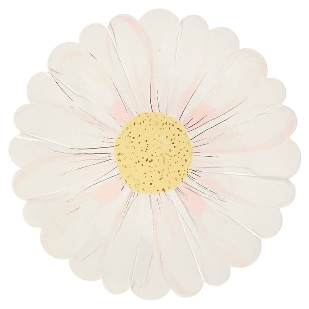 Meri Meri - Wild Daisy Plates - Yabani Papatya Tabaklar - 8'li