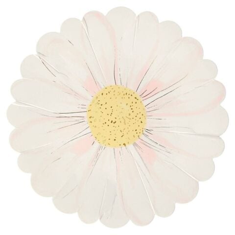 Meri Meri - Wild Daisy Plates - Yabani Papatya Tabaklar - 8'li