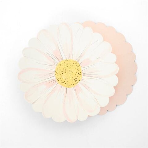Meri Meri - Wild Daisy Plates - Yabani Papatya Tabaklar - 8'li