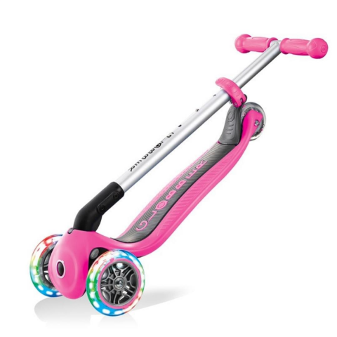 Globber Primo Işıklı Katlanabilir Scooter - Pembe