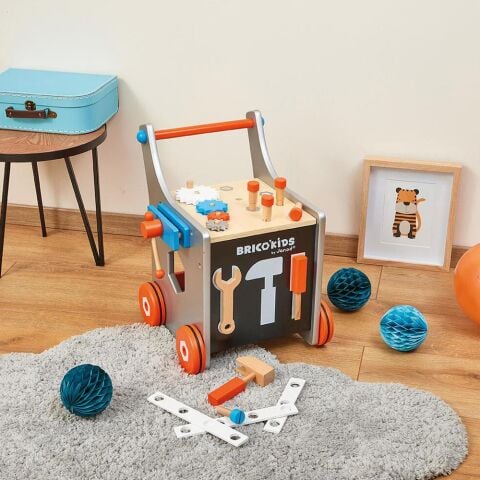 Janod Brico Kids Manyetik Çalışma Arabası - Brico'kids Magnetic Diy Trolley