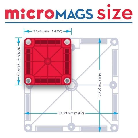 Magna-Tiles microMAGS - 70 Parça