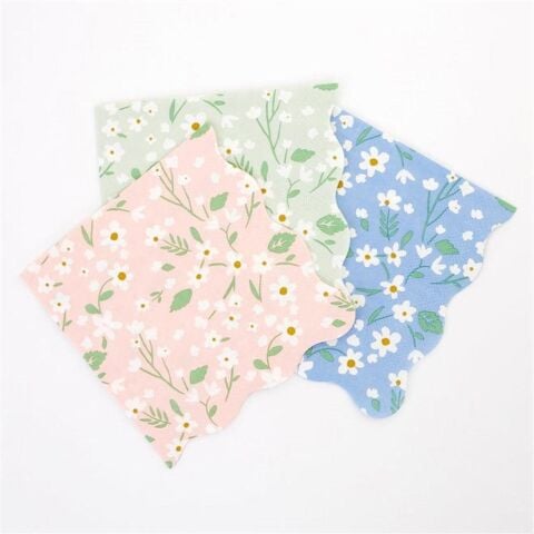 Meri Meri - Ditsy Floral Napkins - Çiçekli Peçeteler - L - 20'Li