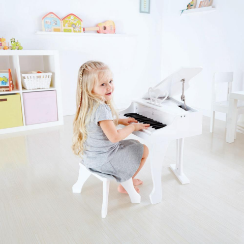 Hape Deluxe Grand Elektronik Piyano - Beyaz